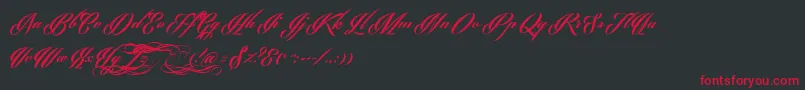 PhraellDemo Font – Red Fonts on Black Background