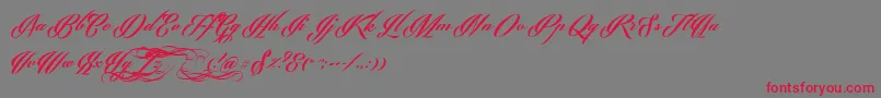 PhraellDemo Font – Red Fonts on Gray Background