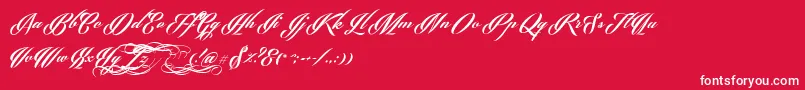 PhraellDemo Font – White Fonts on Red Background