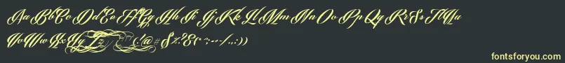 PhraellDemo-Schriftart – Gelbe Schriften auf schwarzem Hintergrund