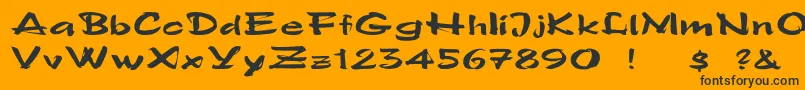 PoloSemiscriptex Font – Black Fonts on Orange Background