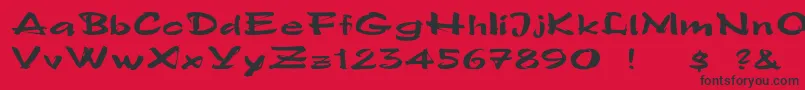 PoloSemiscriptex Font – Black Fonts on Red Background