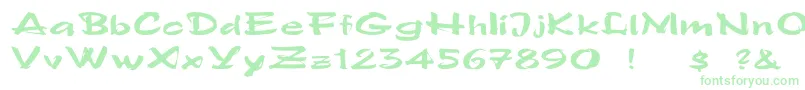 PoloSemiscriptex Font – Green Fonts on White Background