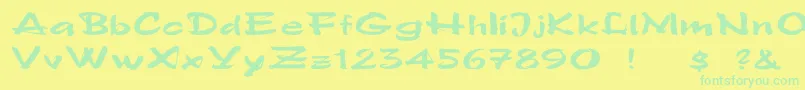 PoloSemiscriptex Font – Green Fonts on Yellow Background