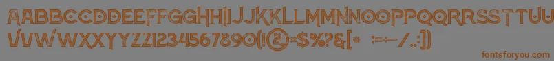 Atlantisinlinegrunge Font – Brown Fonts on Gray Background