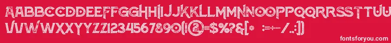 Atlantisinlinegrunge Font – White Fonts on Red Background