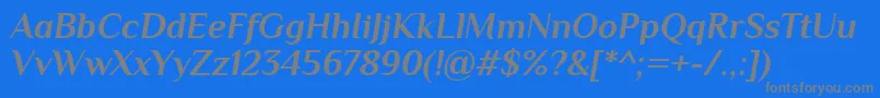 More about PhilosopherBoldItalic Font PhilosopherBoldItalic Font – Gray Fonts on Blue Background