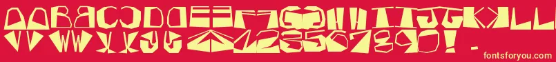 Czcionka InversedScript – żółte czcionki na czerwonym tle