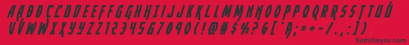 Yankeeclippertitleital Font – Black Fonts on Red Background