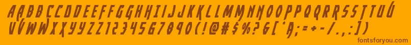Yankeeclippertitleital Font – Brown Fonts on Orange Background