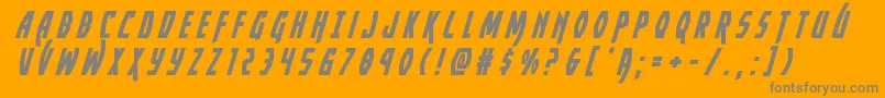 Yankeeclippertitleital Font – Gray Fonts on Orange Background