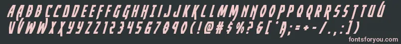 Yankeeclippertitleital Font – Pink Fonts on Black Background