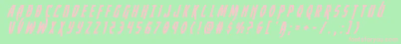 Yankeeclippertitleital Font – Pink Fonts on Green Background