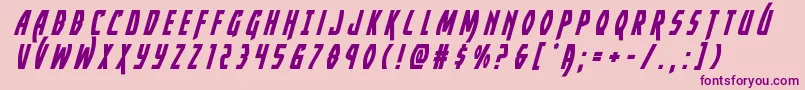 Yankeeclippertitleital Font – Purple Fonts on Pink Background