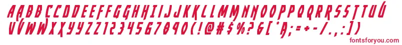 Yankeeclippertitleital Font – Red Fonts on White Background