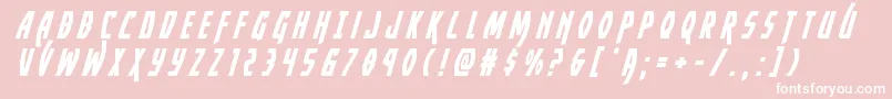 Yankeeclippertitleital Font – White Fonts on Pink Background