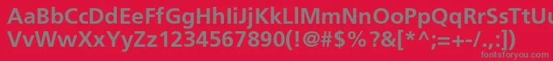 AgforeignerlightcBold Font – Gray Fonts on Red Background