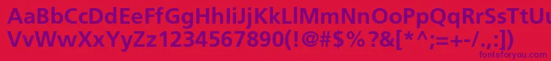AgforeignerlightcBold Font – Purple Fonts on Red Background
