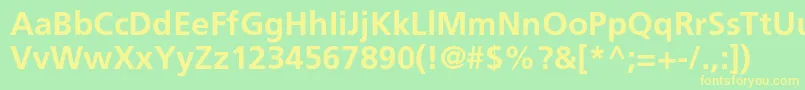 AgforeignerlightcBold Font – Yellow Fonts on Green Background