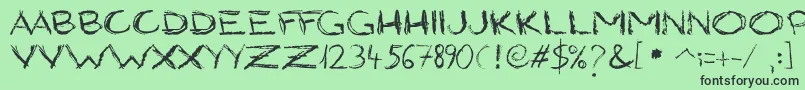 GrungyStyle Font – Black Fonts on Green Background