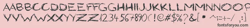 GrungyStyle Font – Black Fonts on Pink Background