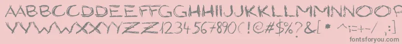 GrungyStyle Font – Gray Fonts on Pink Background