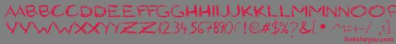 GrungyStyle Font – Red Fonts on Gray Background