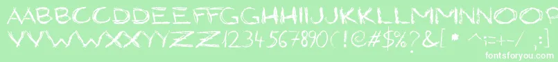 GrungyStyle Font – White Fonts on Green Background