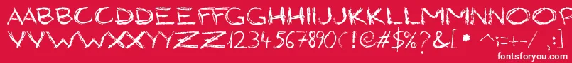 GrungyStyle Font – White Fonts on Red Background