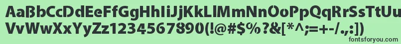 Cleanveb Font – Black Fonts on Green Background
