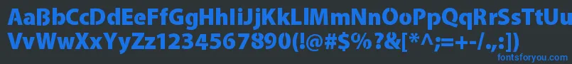 Cleanveb Font – Blue Fonts on Black Background