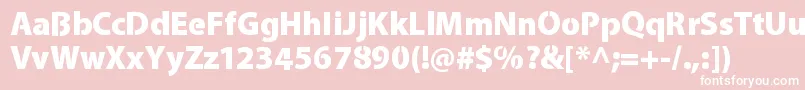 フォントCleanveb – ピンクの背景に白い文字