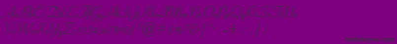 Cyrillicribbon-Schriftart – Schwarze Schriften auf violettem Hintergrund