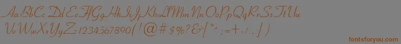 Cyrillicribbon Font – Brown Fonts on Gray Background