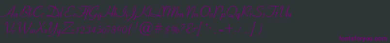 Шрифт Cyrillicribbon – фиолетовые шрифты на чёрном фоне