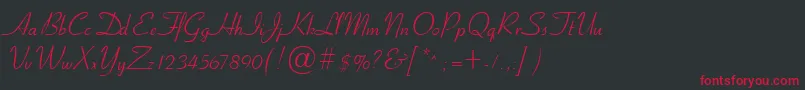 Cyrillicribbon Font – Red Fonts on Black Background