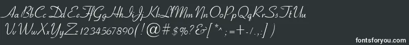 Cyrillicribbon-fontti – valkoiset fontit mustalla taustalla