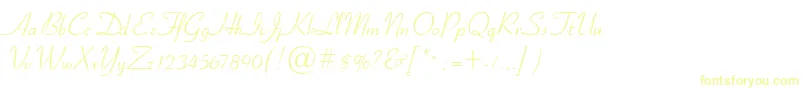 Cyrillicribbon-Schriftart – Gelbe Schriften