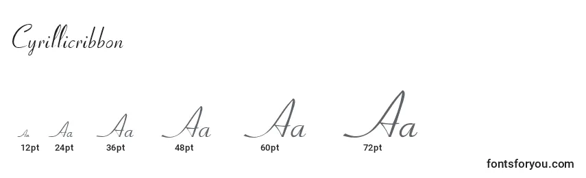 Размеры шрифта Cyrillicribbon