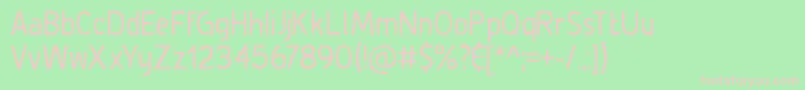 DeLuxeCondensed-fontti – vaaleanpunaiset fontit vihreällä taustalla