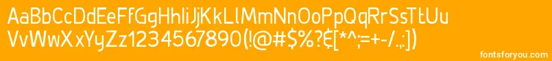 Подробнее о шрифте DeLuxeCondensed Шрифт DeLuxeCondensed – белые шрифты на оранжевом фоне