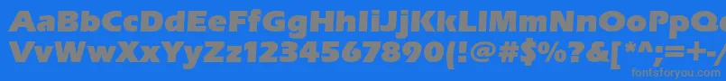 Erasultrac-Schriftart – Graue Schriften auf blauem Hintergrund