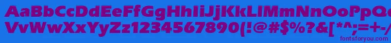 Erasultrac Font – Purple Fonts on Blue Background