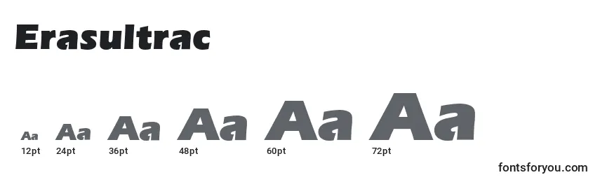 Размеры шрифта Erasultrac