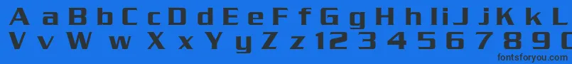 DgSerpentine Font – Black Fonts on Blue Background