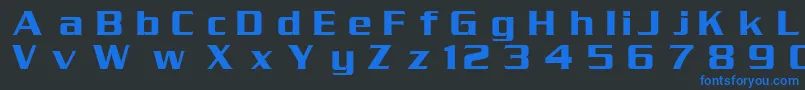 Шрифт DgSerpentine – синие шрифты на чёрном фоне
