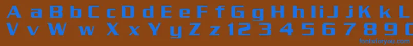 フォントDgSerpentine – 茶色の背景に青い文字