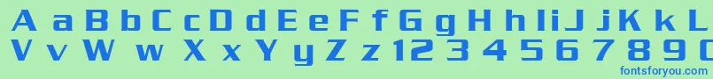 DgSerpentine Font – Blue Fonts on Green Background