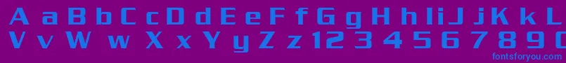 フォントDgSerpentine – 紫色の背景に青い文字