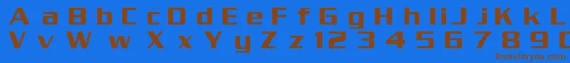 DgSerpentine Font – Brown Fonts on Blue Background